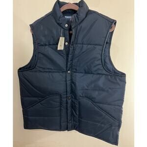 Snap N Wear Navy Blue Quilted Insulated Puffer Vest Size L
